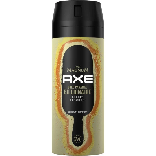 Axe Bodyspray Gold Caramel Billionaire Magnum 150ML 1 Axe Bodyspray Gold Caramel Billionaire Magnum 150ML