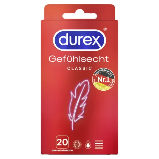 Durex Gefühlsecht Classic Kondome 20 Stück 1 Durex Gefühlsecht Classic Kondome 20 Stück