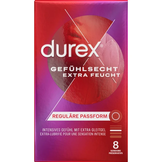 Durex Gefühlsecht Extra Feucht Kondome 8ST 1 Durex Gefühlsecht Extra Feucht Kondome 8ST