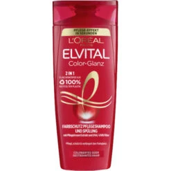 L'Oreal Elvital Color Glanz 2in1 Farbschutz Pflege-Shampoo Und Spülung 300ML