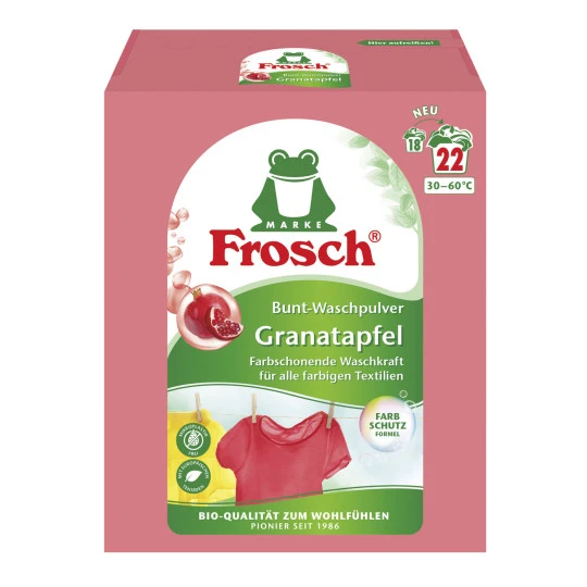 Frosch Bunt-Waschpulver Granatapfel 1,45KG 22WL 1 Frosch Bunt-Waschpulver Granatapfel 1,45KG 22WL