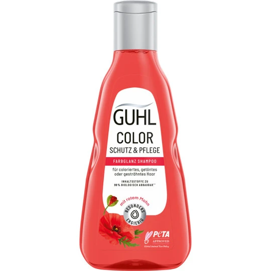 Guhl Farbglanz Shampoo Color Schutz & Pflege Für Coloriertes,getöntes Oder Gesträhntes Haar 250ML