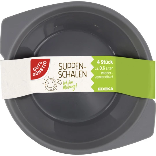 Gut & Günstig Suppenschalen Mehrweg 4ST 1 Gut & Günstig Suppenschalen Mehrweg 4ST