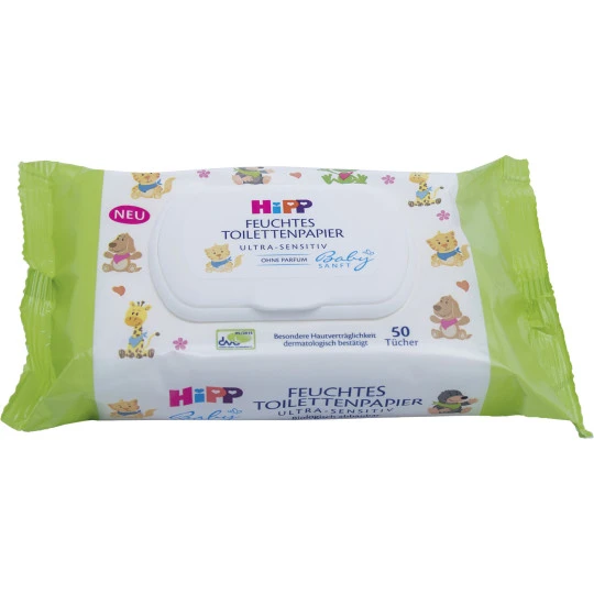 Hipp Babysanft Feuchtes Toilettenpapier 50ST 1 Hipp Babysanft Feuchtes Toilettenpapier 50ST