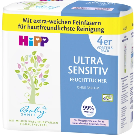 Hipp Babysanft Feuchttücher Ohne Parfum 4x 52ST 1 Hipp Babysanft Feuchttücher Ohne Parfum 4x 52ST