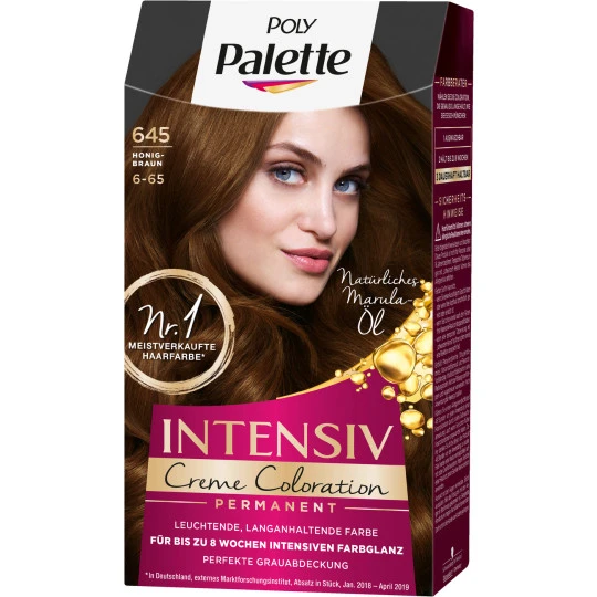 Poly Palette Intensiv Creme Coloration 645/6-65 Honigbraun 115ML 1 Poly Palette Intensiv Creme Coloration 645/6-65 Honigbraun 115ML