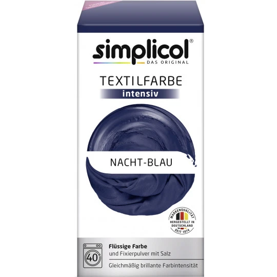 Simplicol Textilfarbe Intensiv Nacht-blau 150ML+400G 1 Simplicol Textilfarbe Intensiv Nacht-blau 150ML+400G